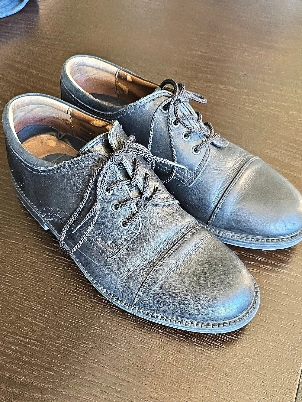 Dockers Leather Oxfords US 8.5 Black Leather